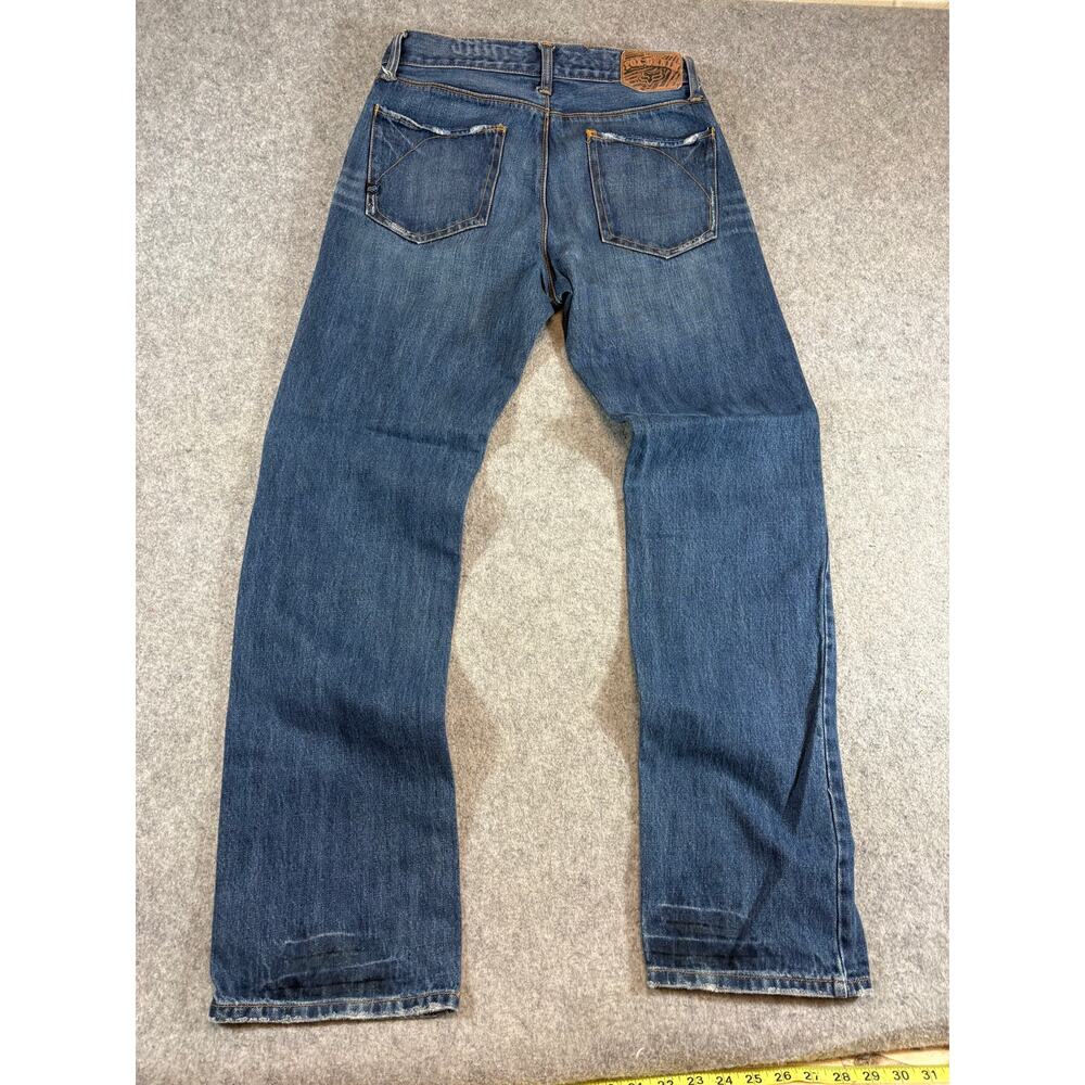 Vintage Fox Denim Straight Jeans Mens 30x31 Blue Baggy Distressed Faded Y2K